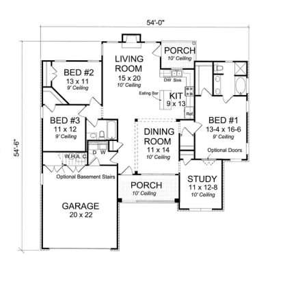 Floorplan1 for House Plan #4848-00066