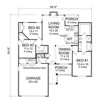 Floorplan1 for House Plan #4848-00068