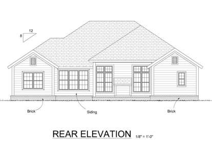Ranch House Plan #4848-00069 Elevation Photo