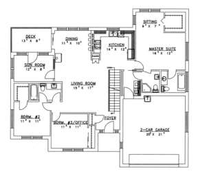 First Floor for House Plan #039-00122