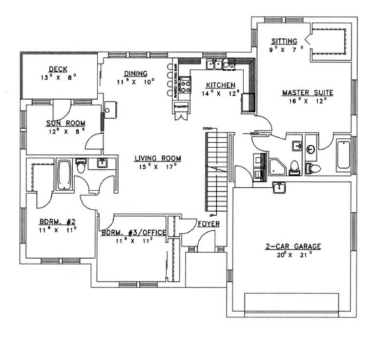 House Plan House Plan #1374 Drawing 2