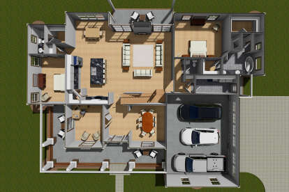 Overhead First Floor for House Plan #4848-00071