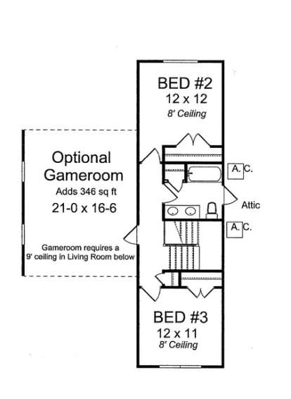Floorplan 2 for House Plan #4848-00074
