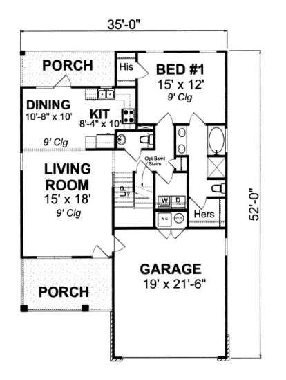 Floorplan 1 for House Plan #4848-00075