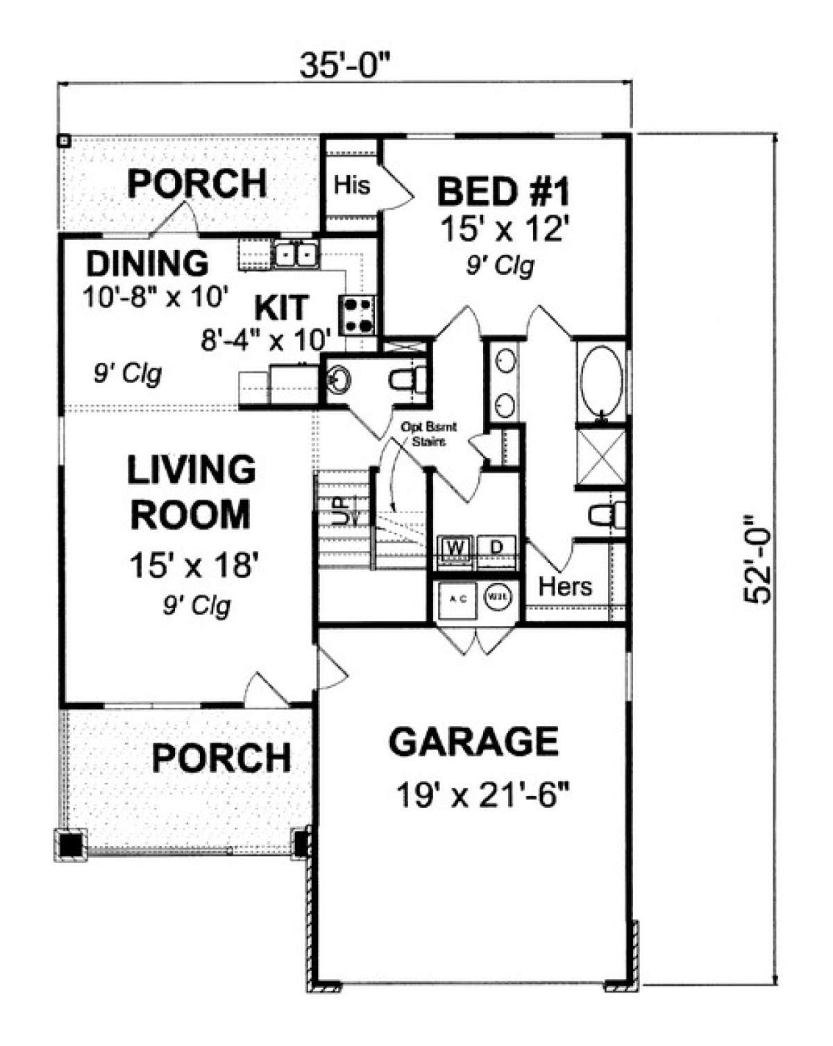Floorplan 1 for House Plan #4848-00076
