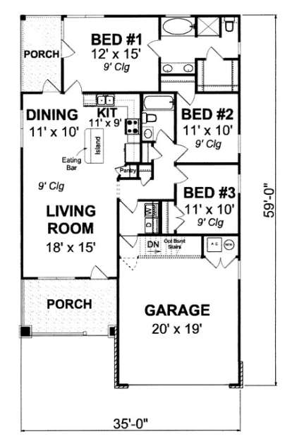 Main Floor for House Plan #4848-00077