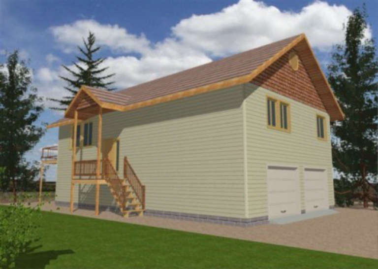 Vacation House Plan #039-00123 Elevation Photo