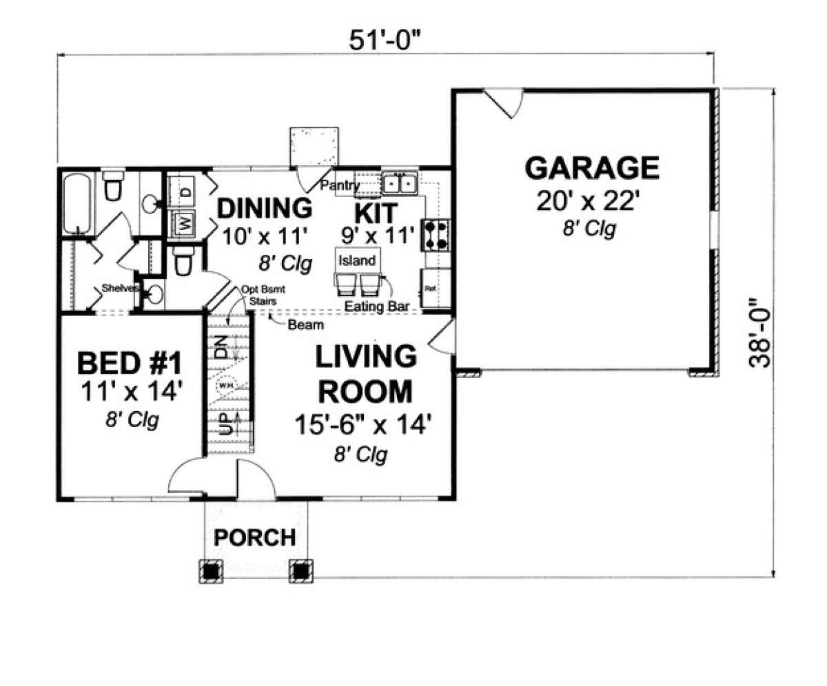 Floorplan 1 for House Plan #4848-00085