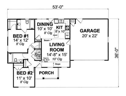 Floorplan 1 for House Plan #4848-00086