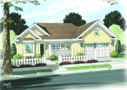 3 Bed, 2 Bath, 998 Square Foot House Plan - #4848-00088