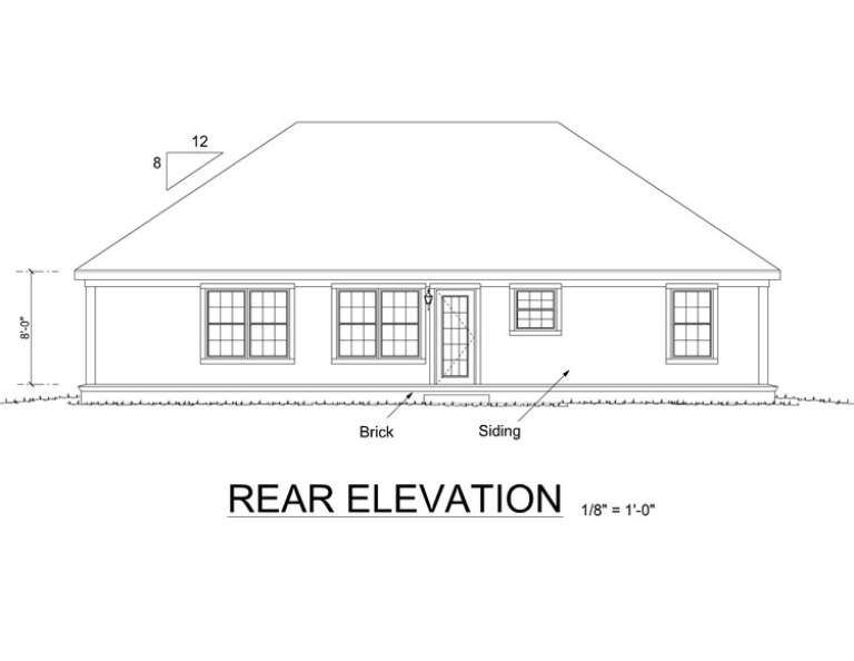 Small House Plan #4848-00088 Elevation Photo