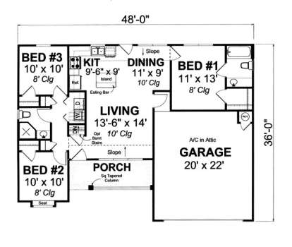 Floorplan 1 for House Plan #4848-00088