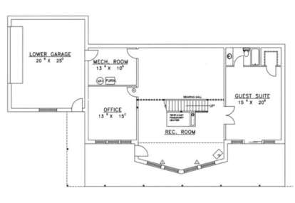 Basement Floor for House Plan #039-00124