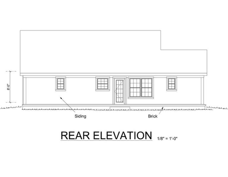 Ranch House Plan #4848-00090 Elevation Photo