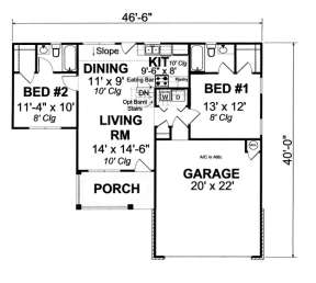 Floorplan 1 for House Plan #4848-00090