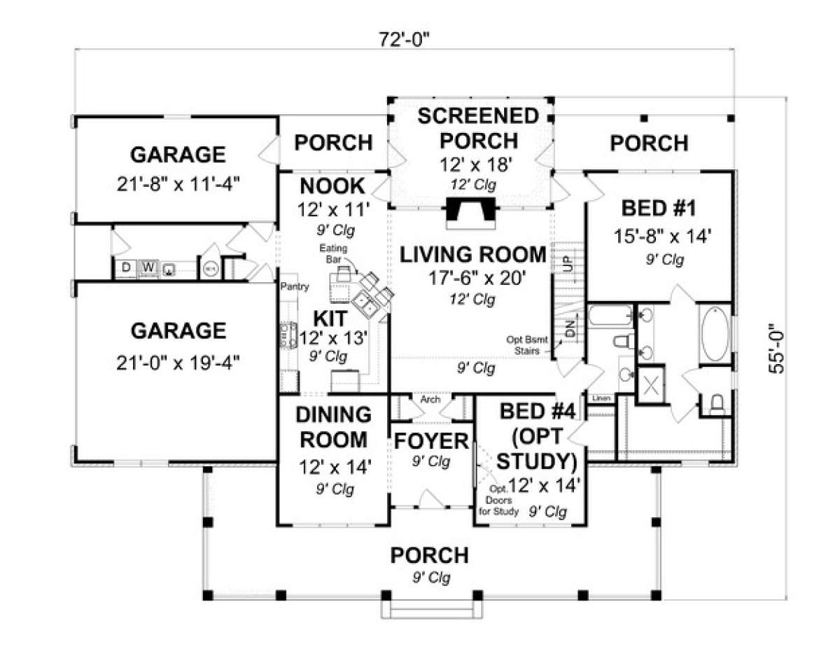 Floorplan 1 for House Plan #4848-00093