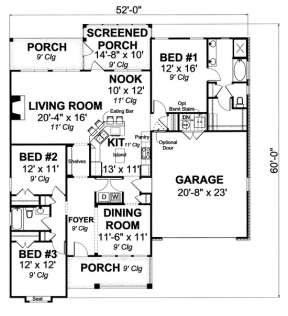 Floorplan 1 for House Plan #4848-00094