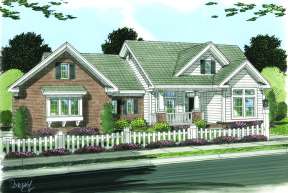 Ranch House Plan #4848-00095 Elevation Photo