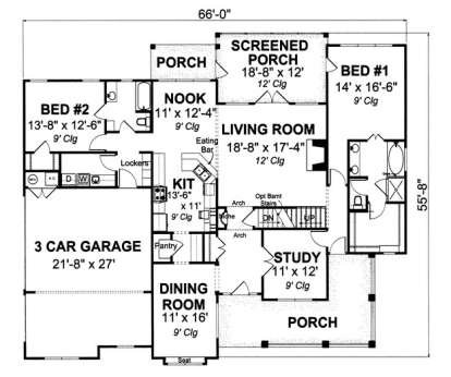 Floorplan 1 for House Plan #4848-00097