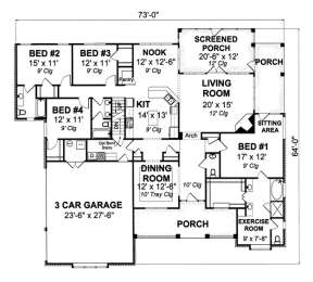 Floorplan 1 for House Plan #4848-00098