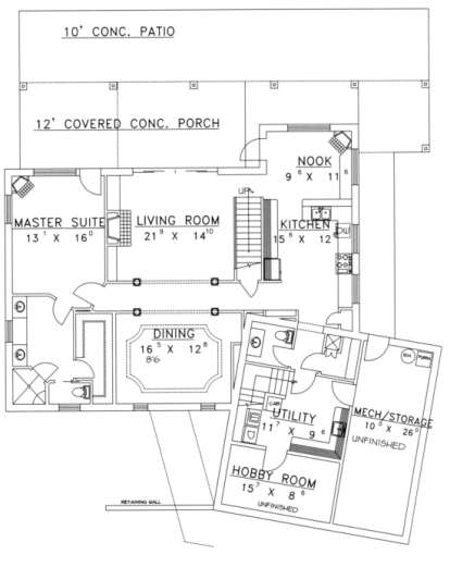 First Floor for House Plan #039-00125