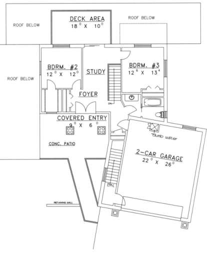 Second Floor for House Plan #039-00125