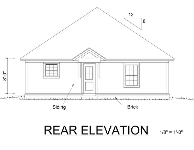 Narrow Lot House Plan #4848-00102 Elevation Photo