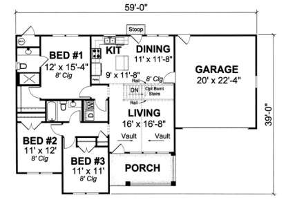 Floorplan1 for House Plan #4848-00103