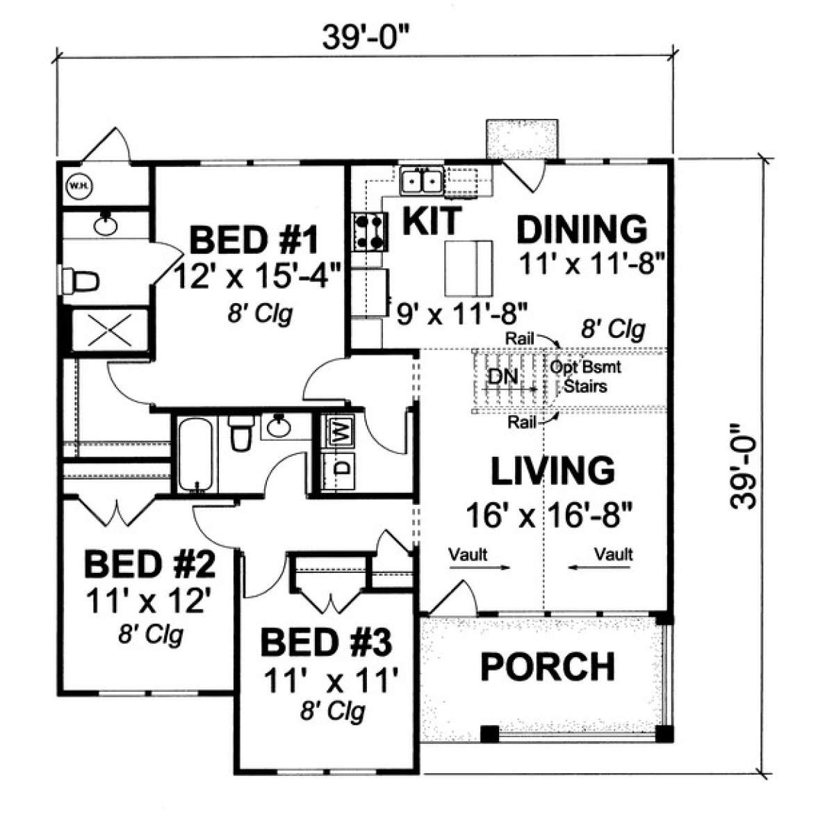 Floorplan 1 for House Plan #4848-00104