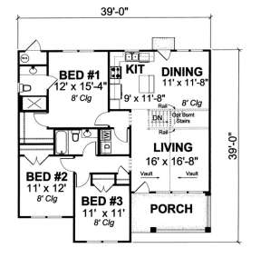Floorplan 1 for House Plan #4848-00104