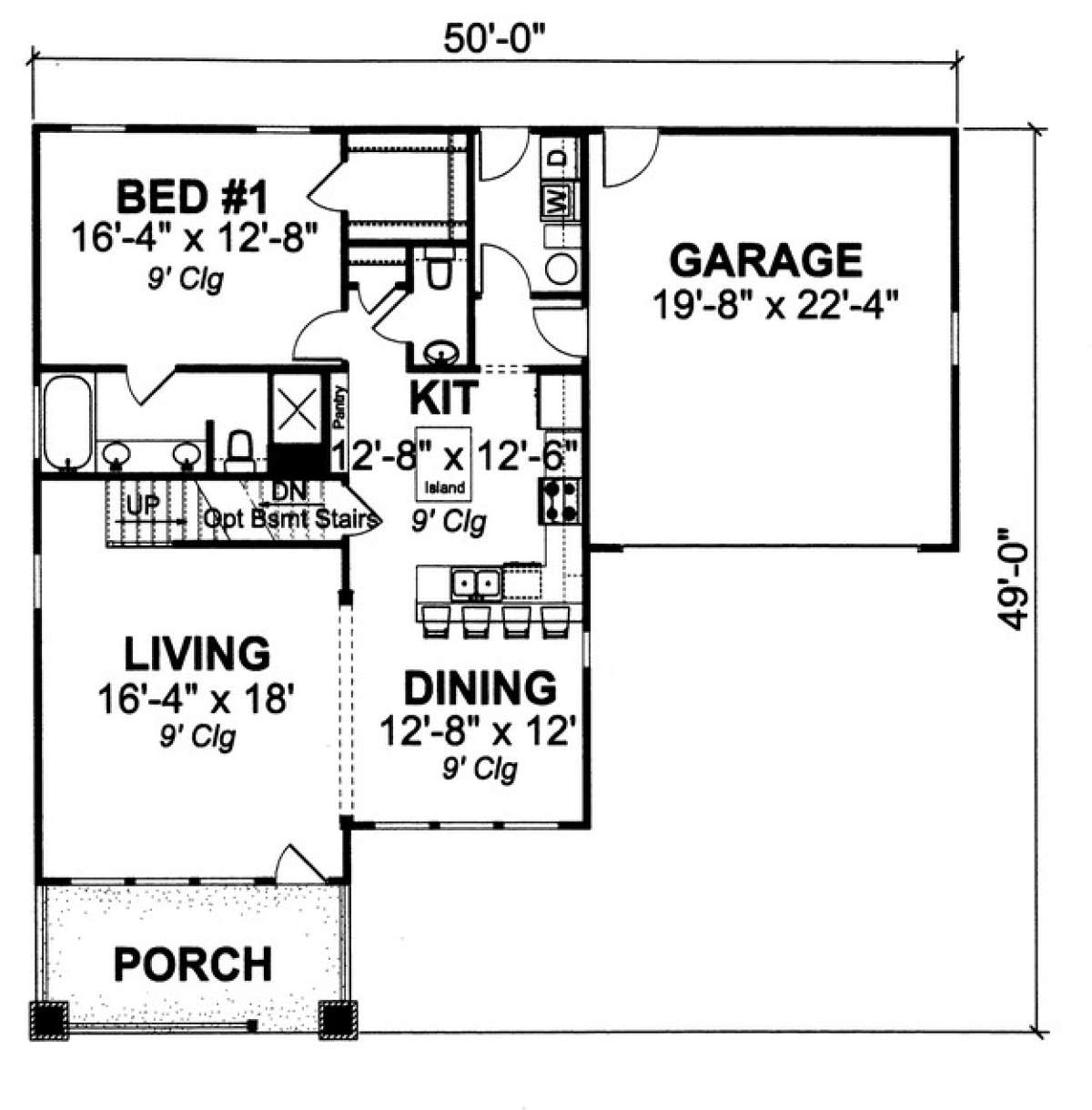 Floorplan 1 for House Plan #4848-00107
