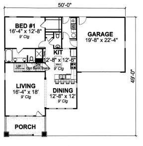 Floorplan 1 for House Plan #4848-00107