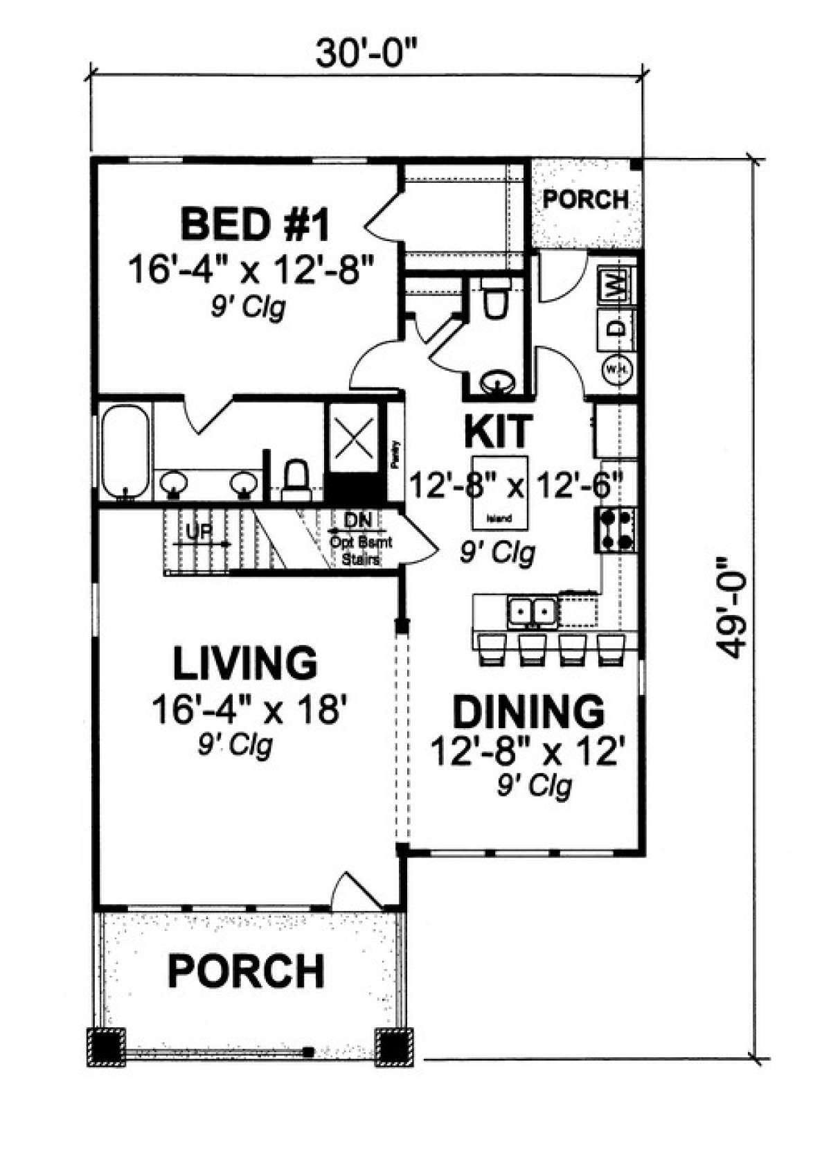 Floorplan 1 for House Plan #4848-00108