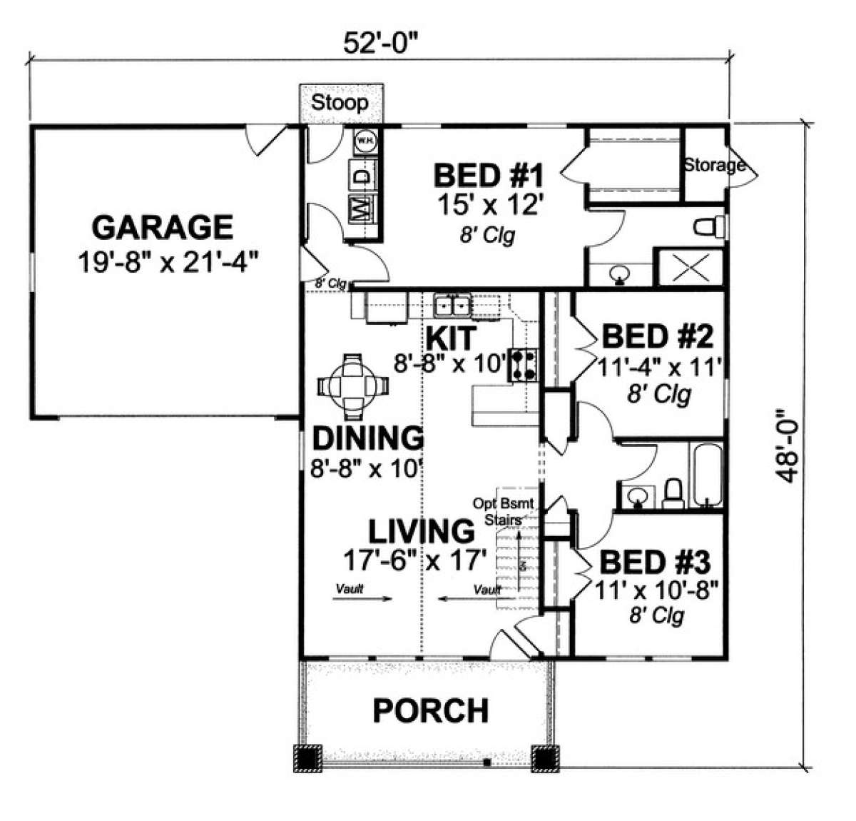 Floorplan 1 for House Plan #4848-00109