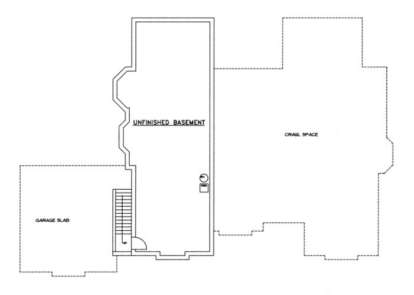 Basement Floor for House Plan #039-00126