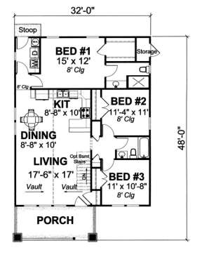 Floorplan 1 for House Plan #4848-00110