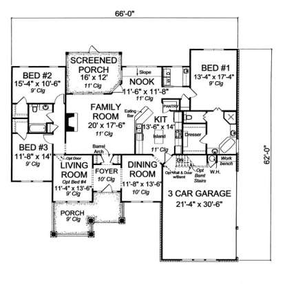 Floorplan 1 for House Plan #4848-00111