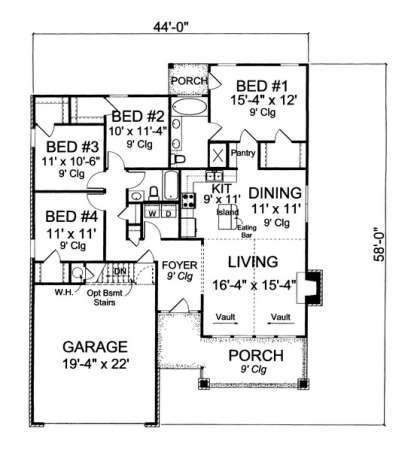 Floorplan1 for House Plan #4848-00112