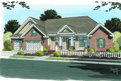 Ranch House Plan #4848-00118 Elevation Photo