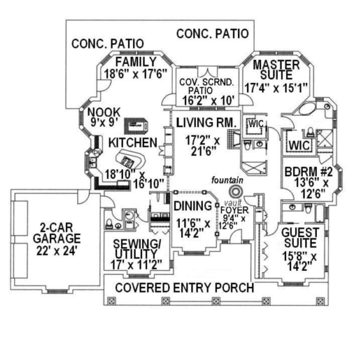 Floorplan for House Plan #039-00127
