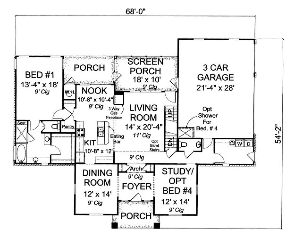 Floorplan 1 for House Plan #4848-00122