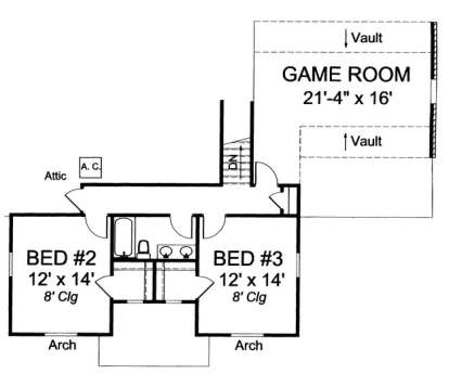 Floorplan 2 for House Plan #4848-00122