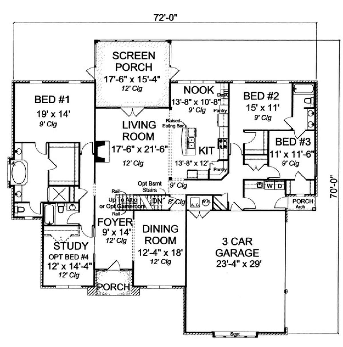 Floorplan 1 for House Plan #4848-00125