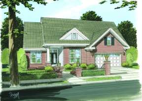 Ranch House Plan #4848-00127 Elevation Photo