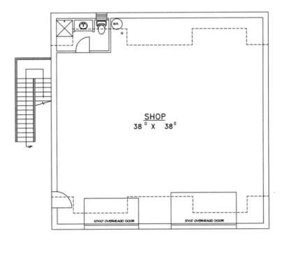 Garage/Shop Floor for House Plan #039-00128