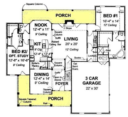 Floorplan 1 for House Plan #4848-00132