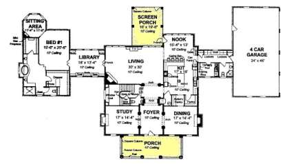 Floorplan 1 for House Plan #4848-00135