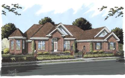 4 Bed, 4 Bath, 4121 Square Foot House Plan - #4848-00137