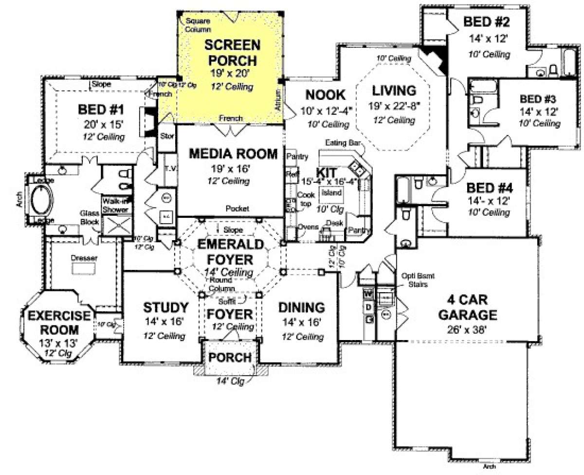 Floorplan 1 for House Plan #4848-00137