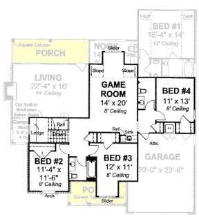 Floorplan 2 for House Plan #4848-00140